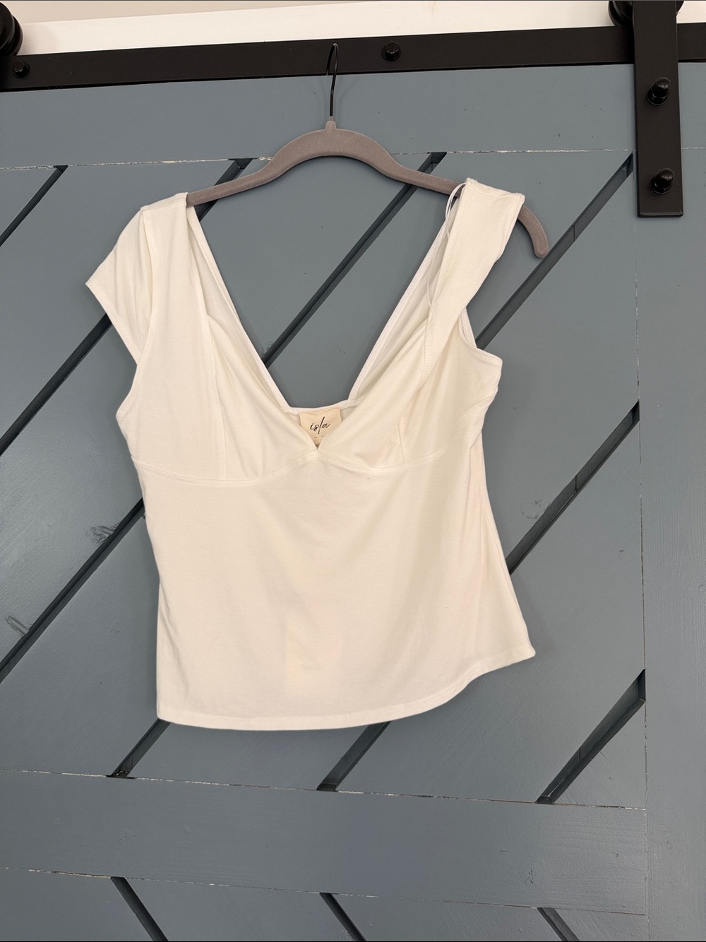 White Cap Sleeve Top